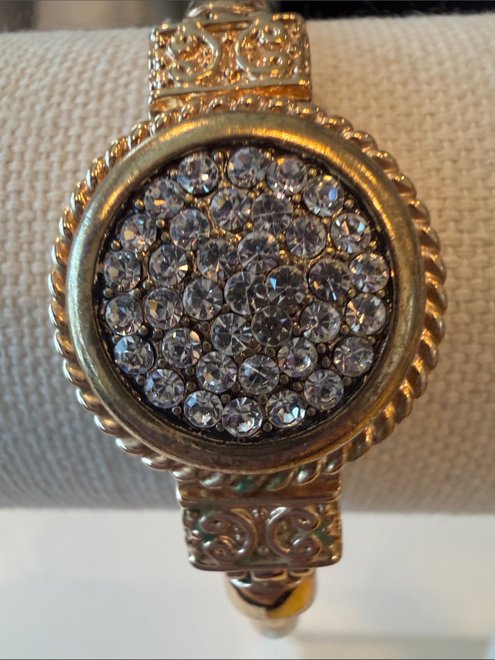 Gold-Tone Crystal Pavé Bangle Bracelet - Women Jewelry